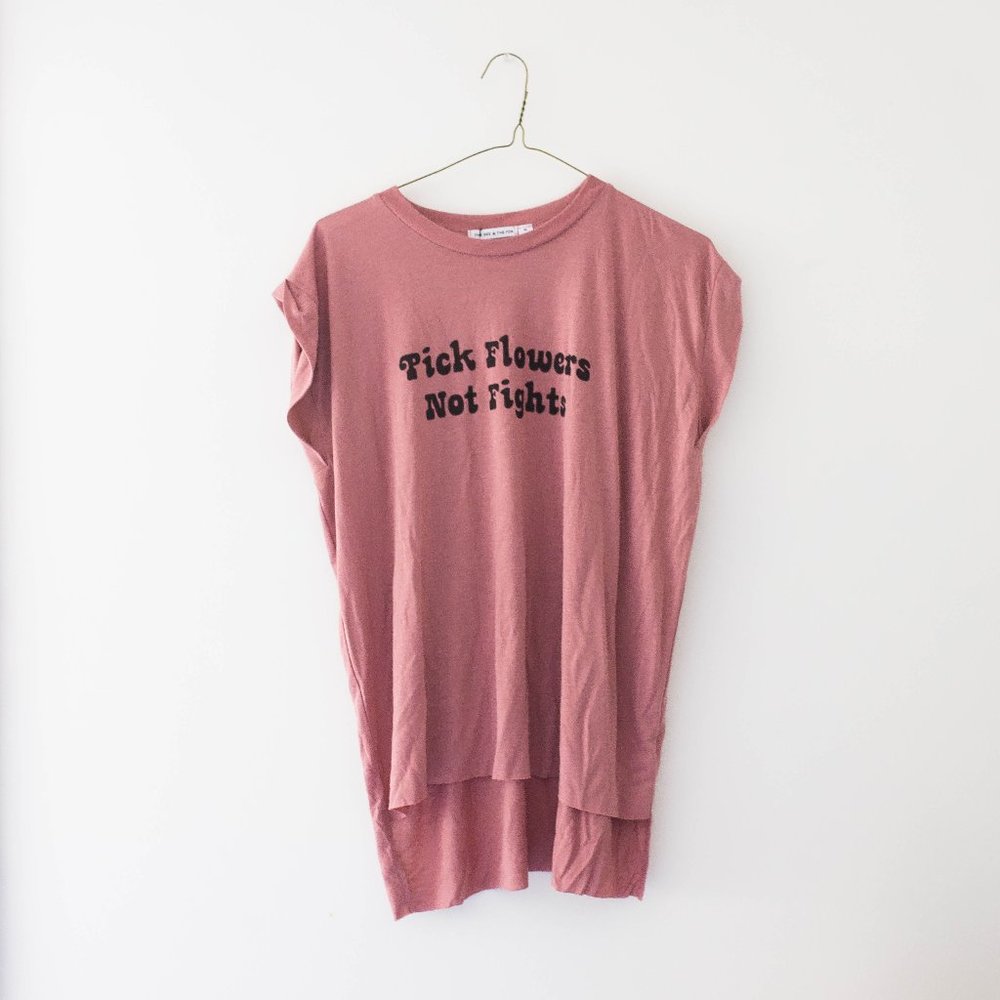 Pick Flowers Not Fights | Muscle Tee